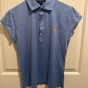 Ralph Lauren Blue Polo Shirt Classic Cotton Casual